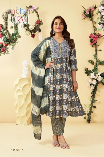 Meher urvi 3pcs wholesale kurti with dupatta